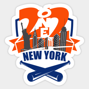 212 New York Baseball Sticker